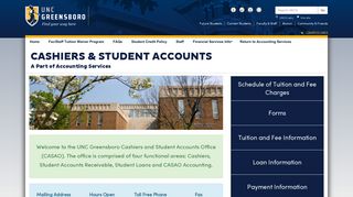 Cashiers & Student Accounts | A Part of Accounting ... - UNC Greensboro