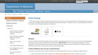 Citrix Setup — Department of Medicine - UNC School of Medicine