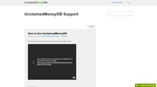 How to Use UnclaimedMoneyDB – UnclaimedMoneyDB Support