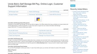 Uncle Bob's Self Storage Bill Pay, Online Login, Customer Support ...
