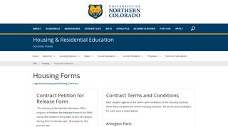 Forms and Publications - University of Northern Colorado
