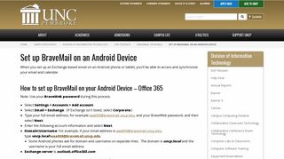 Set up BraveMail on an Android Device | The ... - UNC Pembroke