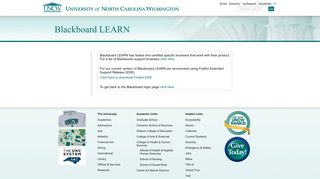 Blackboard LEARN Recommended Browser - UNC Wilmington