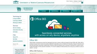 Office 365: ITS: UNCW