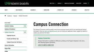 Campus Connection | University of North Dakota - UND.edu
