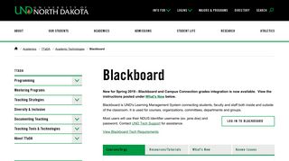 Blackboard Information | Blackboard | Services | Center for ... - UND