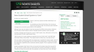 New Student Email System is Live | 04 | 2011 | News | UND: University ...