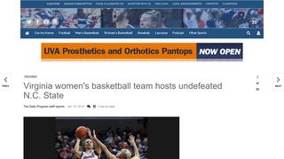 Virginia women's basketball team hosts undefeated N.C. State ...