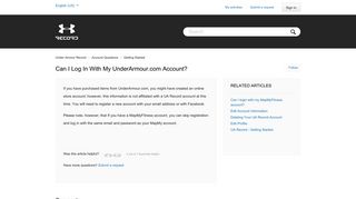 Can I Log in With My UnderArmour.com Account? – Under Armour ...