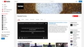 Baseball Factory - YouTube