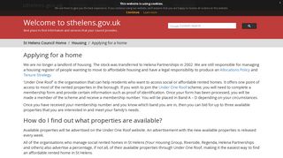 Applying for a home - sthelens.gov.uk