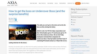 How to get the boss on Undercover Boss (and the surprise benefits)