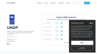 UNDP - Email Address Format & Contact Phone Number - Lusha