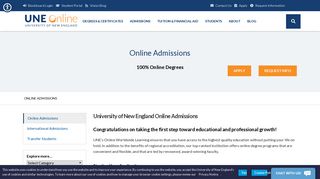 Online Admissions at UNE: complete an online application | UNE ...