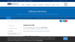 Databases by Title | Library Services | University of New England in ...