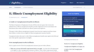Illinois (IL) Unemployment Eligibility Help - Eligibility.com