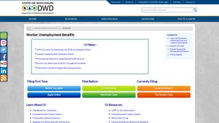 Worker Benefits Home Page - Wisconsin Unemployment Insurance