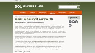 Regular Unemployment Insurance (UI) | Department of Labor