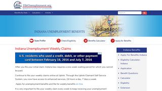 Indiana Unemployment Weekly Claims - FileUnemployment.org