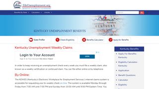 Kentucky Unemployment Weekly Claims - FileUnemployment.org
