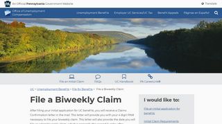 File a Biweekly Claim - Unemployment Compensation - PA.gov