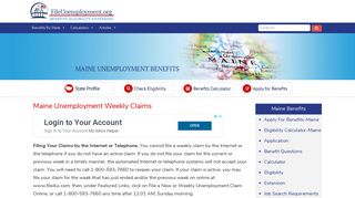 Maine Unemployment Weekly Claims - FileUnemployment.org