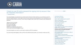 I forgot my user ID and/or password for signing into my account. How ...