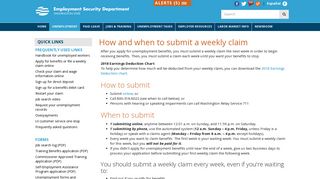 ESDWAGOV - How to submit a weekly claim