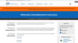 Nebraska Unemployment Insurance | Benefits.gov