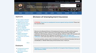 Division of Unemployment Insurance - Maryland Department of Labor ...