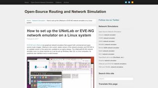 How to set up the UNetLab or EVE-NG network emulator on a Linux ...