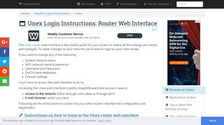 Unex Login: How to Access the Router Settings | RouterReset