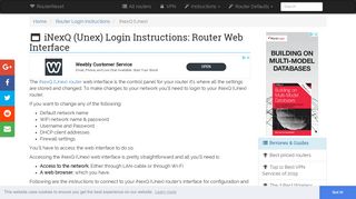 iNexQ (Unex) Login: How to Access the Router Settings | RouterReset