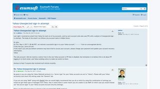 Yahoo-Unexpected sign-in attempt - Esumsoft Forums