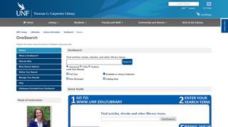 Basics - OneSearch - LibGuides at University of North ... - Library Guides