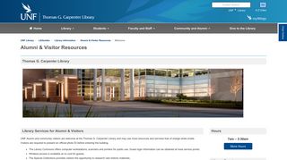 Welcome - Alumni & Visitor Resources - LibGuides at ... - Library Guides