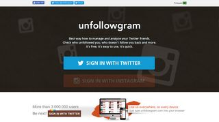 Unfollowgram - Who unfollowed me on Instagram and Twitter, who ...