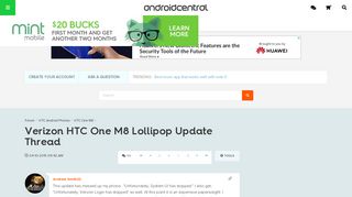 Verizon HTC One M8 Lollipop Update Thread - Page 5 - Android ...