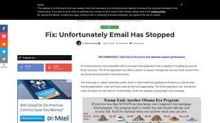 Fix: Unfortunately Email Has Stopped - Appuals