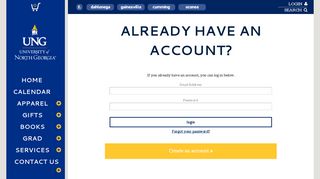 Login / Create An Account | UNG CAMPUS CONNECTION