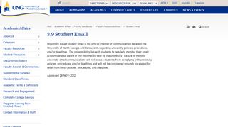 3.9 Student Email - University of North Georgia