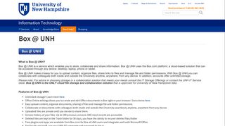 Box @ UNH | Information Technology - University of New Hampshire