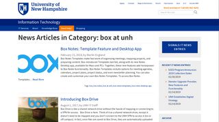 box at unh | Information Technology - University of New Hampshire