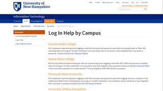 Log In Help by Campus | Information Technology