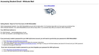 Accessing Student Email - Wildcats Mail - Print View