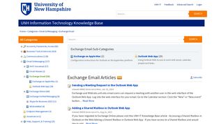 Exchange Email - UNH Information Technology Knowledge Base