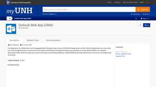 Outlook Web App (OWA) | All Campuses | myUNH