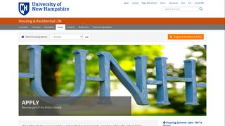 Apply | Housing & Residential Life - University of New Hampshire