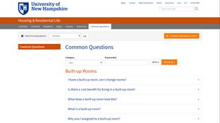 Common Questions | Housing & Residential Life