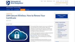 UNH Secure Wireless: How to Renew Your Certificate | Information ...
